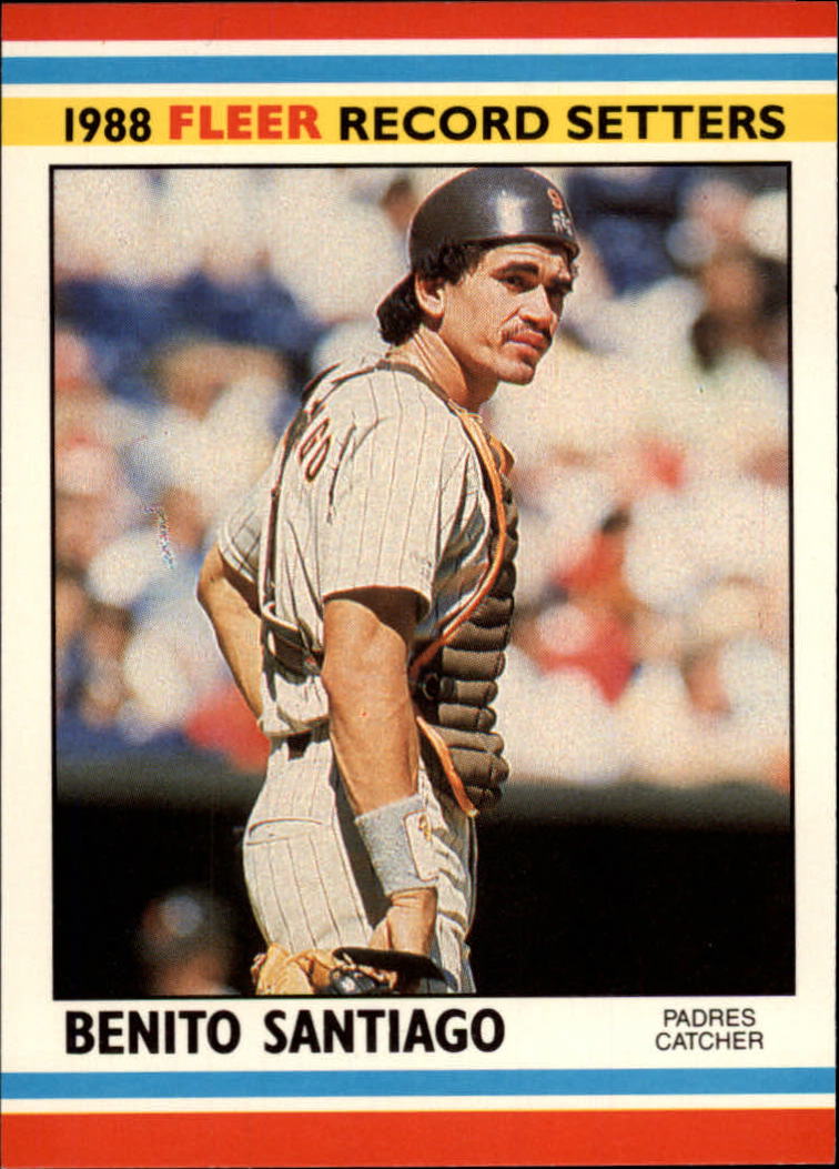 1988 Fleer Record Setters Baseball Cards       034      Benito Santiago